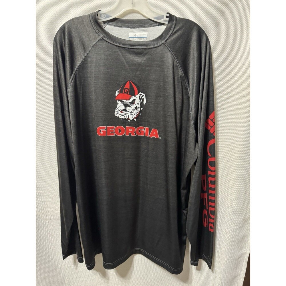 Georgia Bulldog Columbia Long Sleeve Shirt Size XL (Small Flaw) See Description